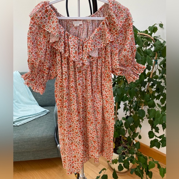 NWOT Doen chime dress in coral poppy size xs - Picture 2 of 5